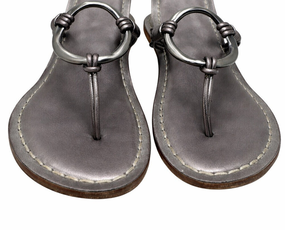 Bernardo Matrix Sandal Size 9 metallic leather vintage Y2K - Picture 7 of 10